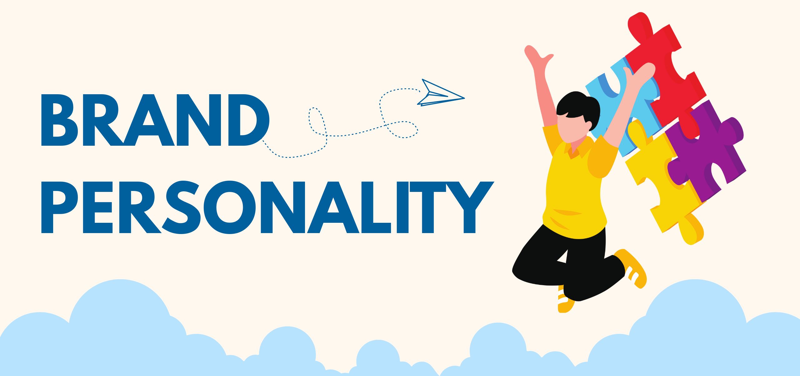 Character jumping to show brand personality, symbolizing how a name reflects brand identity