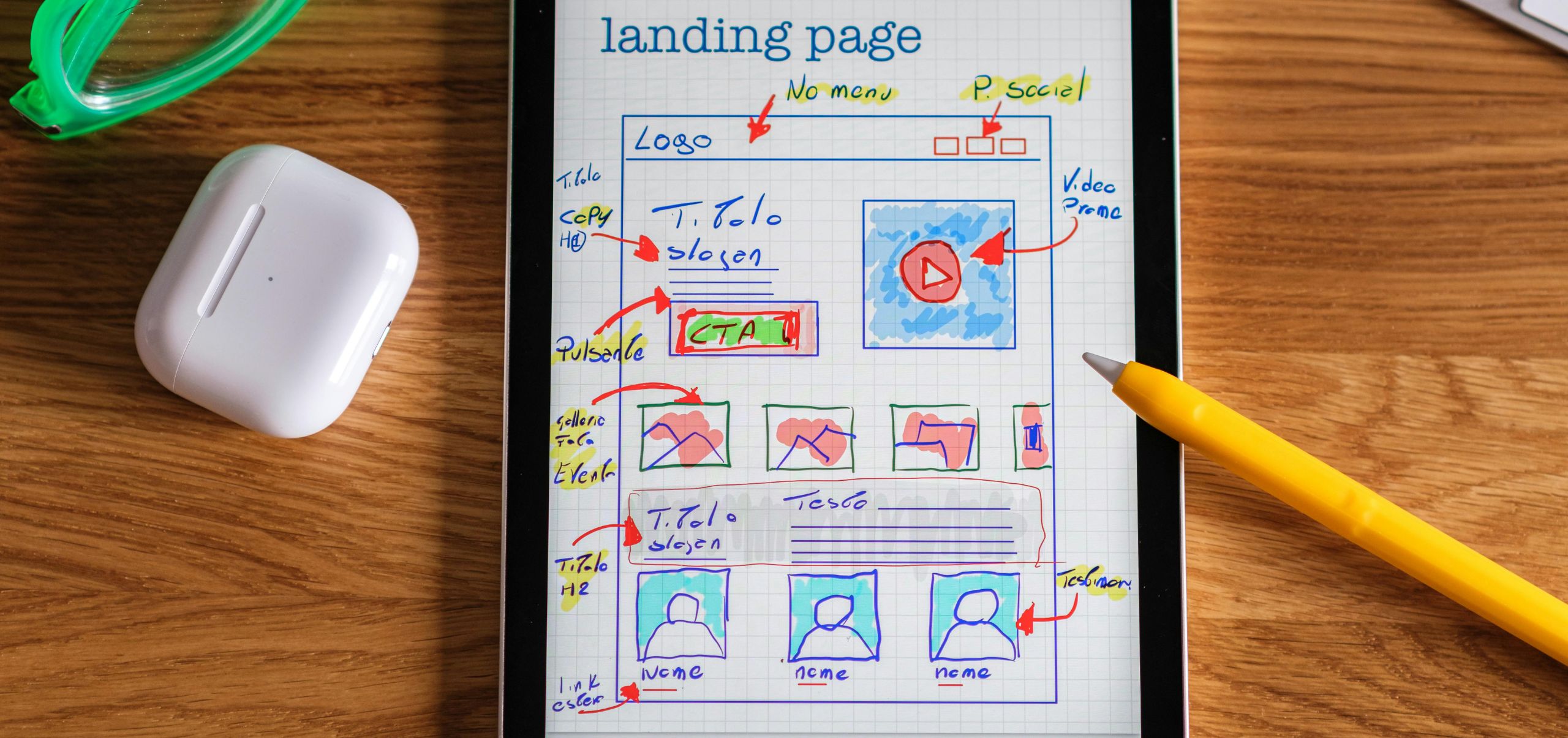 Simple landing page design used to validate a business idea