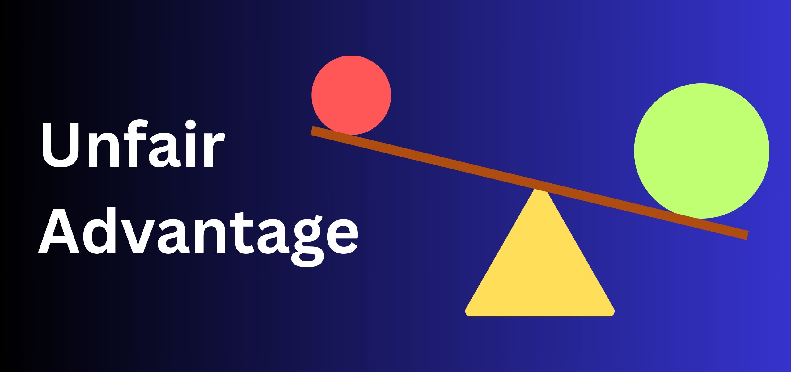 The phrase “Unfair Advantage” displayed with a graphic, highlighting a company’s unique edge over competitors in the Lean Canvas Model